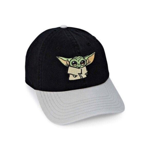 Disney’s Star Wars The Mandalorian Strap Back Dad Hat in Black, One Size, NWT - Picture 1 of 7
